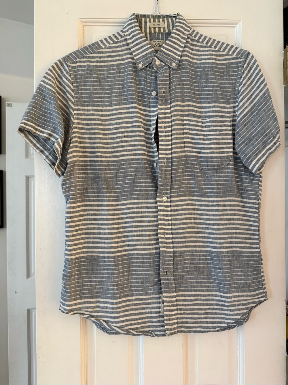 J. Crew Irish Linen Short Sleeve Shirt (S)
